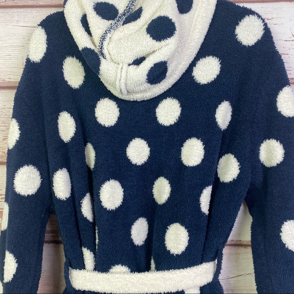 Barefoot Dreams- Polka Dot Short Hooded Robe - Picture 13 of 16
